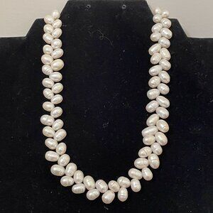 Authentic Fresh Water Potato Pearl Necklace Creamy White